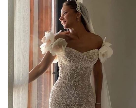 فستان زفاف نيللي كريم