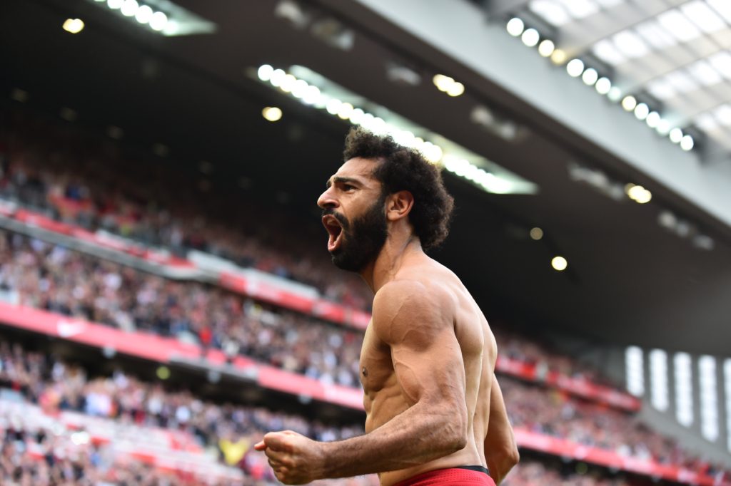 محمد صلاح من مباراة ليفربول وكريستال بالاس في الدورس الإنجليزي سبتمبر 2021/ رويترز