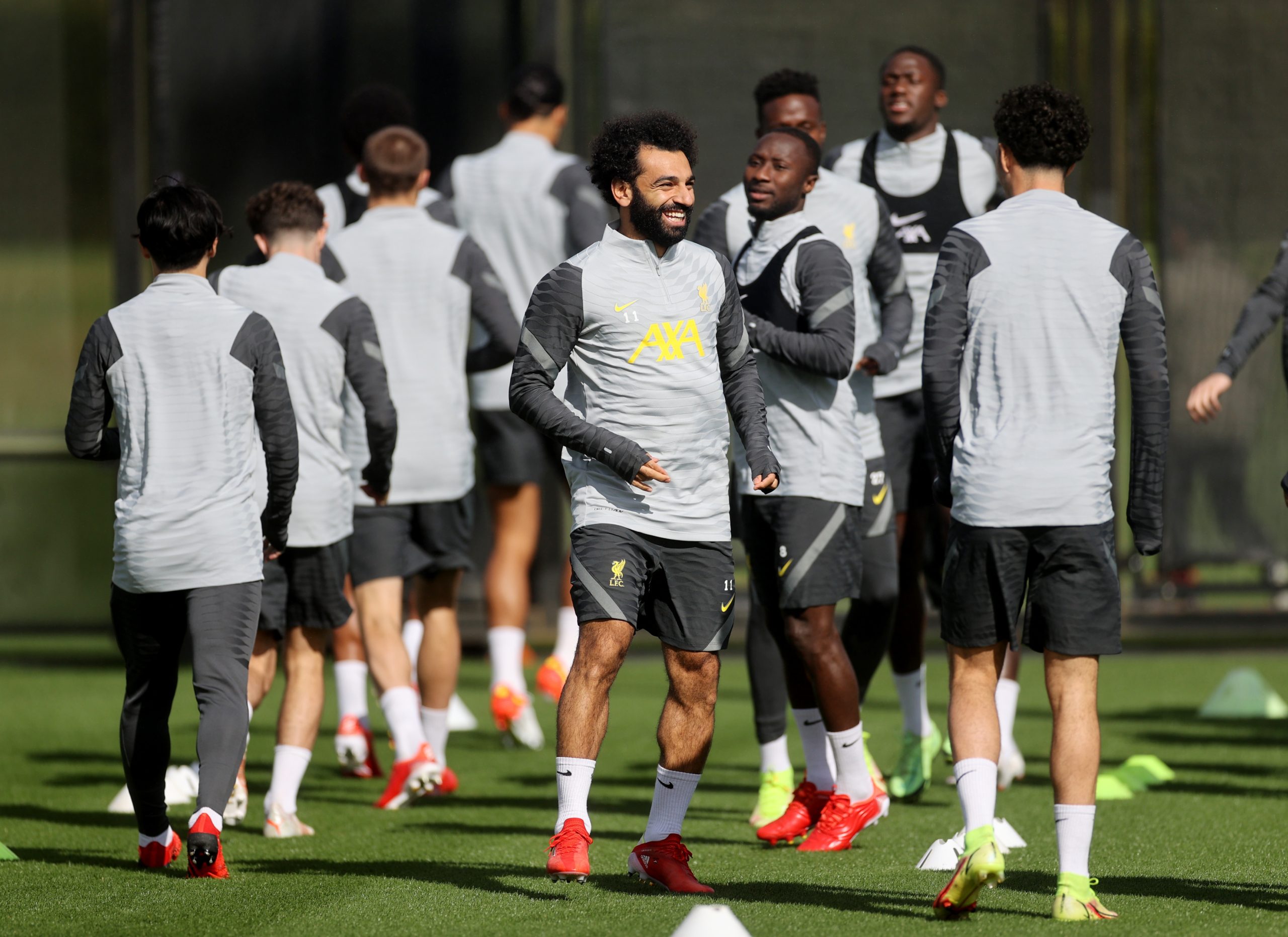 تدريبات ليفربول استعداداً لمواجهة بورتو في دوري الأبطال (رويترز)