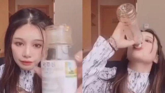 انتحار على الهواء مباشرة! نجمة صينية تصدم جمهورها وتشرب مبيداً حشرياً بسبب حبيبها السابق