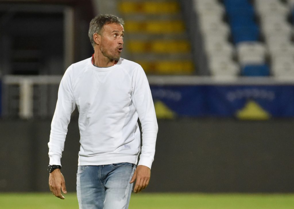 لويس إنريكي مدرب منتخب إسبانيا (رويترز)