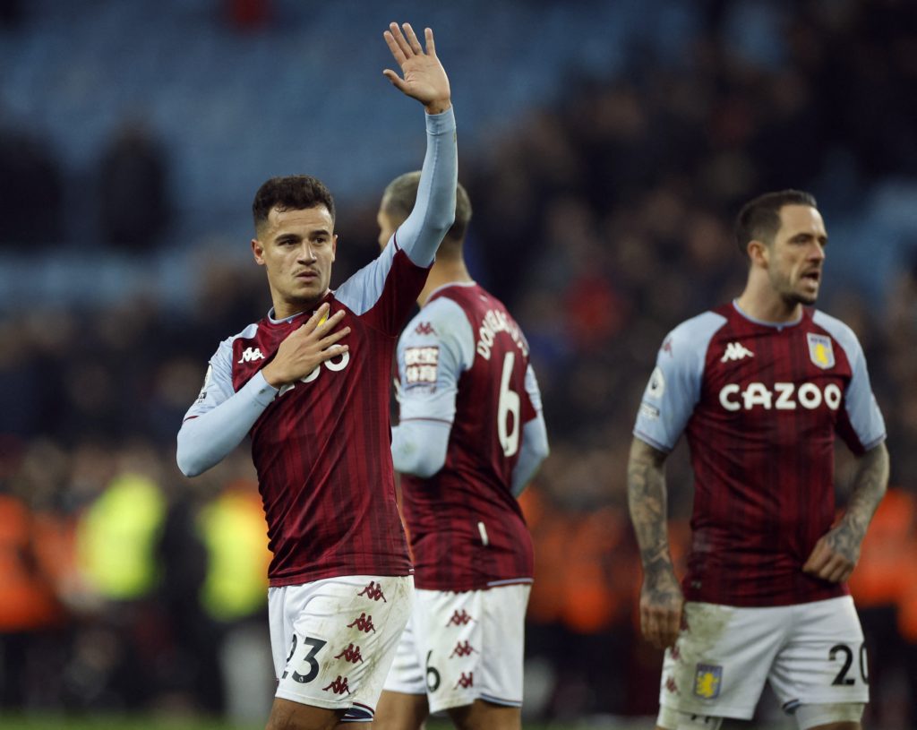 كوتينيو تألق في ظهوره الأول مع أستون فيلا (رويترز)