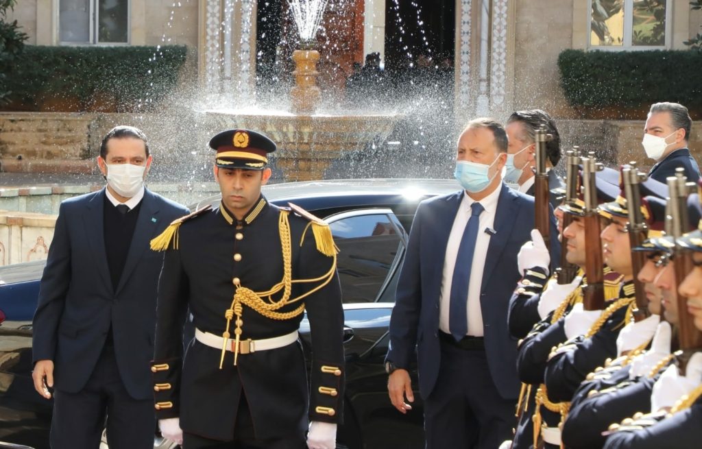 سعد الحريري في السراي الحكومي للقاء رئيس الحكومة نجيب ميقاتي / الصفحة الرسمية لرئاسة الوزراء اللبنانية