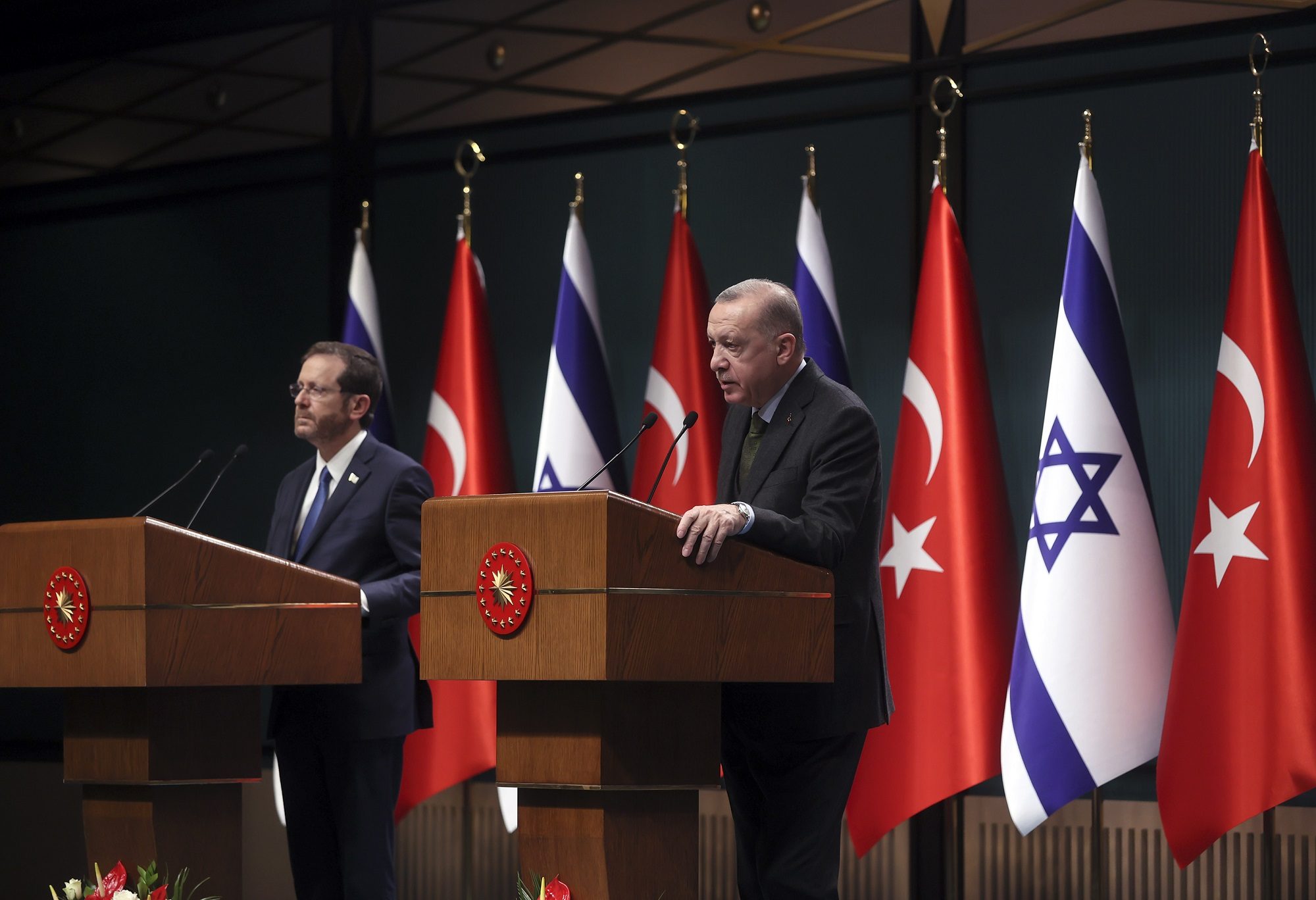 أردوغان بعد لقائه رئيس إسرائيل: أكدنا ضرورة حماية الأقصى، ومستعدون للتعاون مع تل أبيب بمجال الطاقة