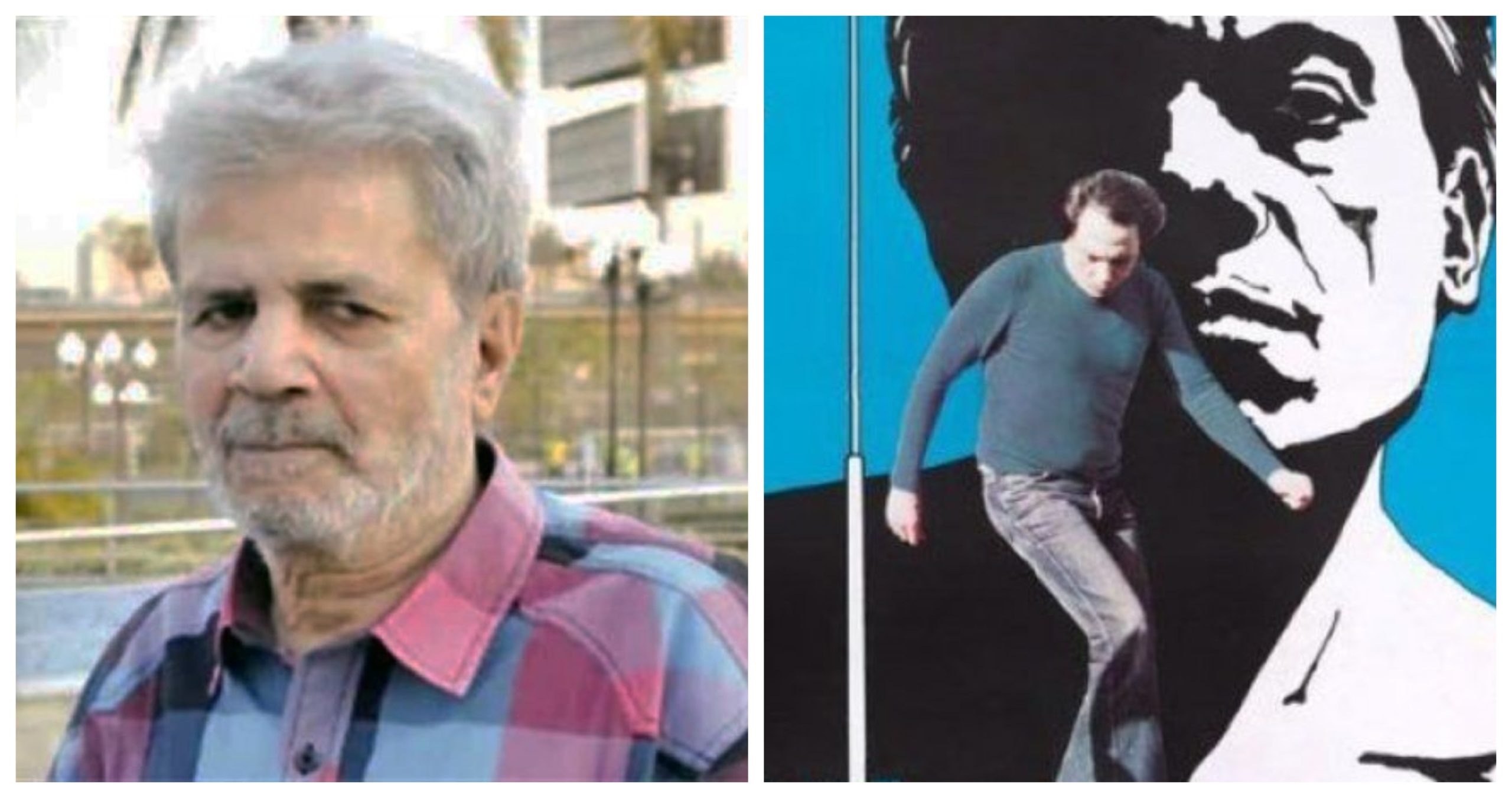 عادل إمام من فيلم الحريف، وعلى اليسار سعيد الحافي البطل الحقيقي للفيلم