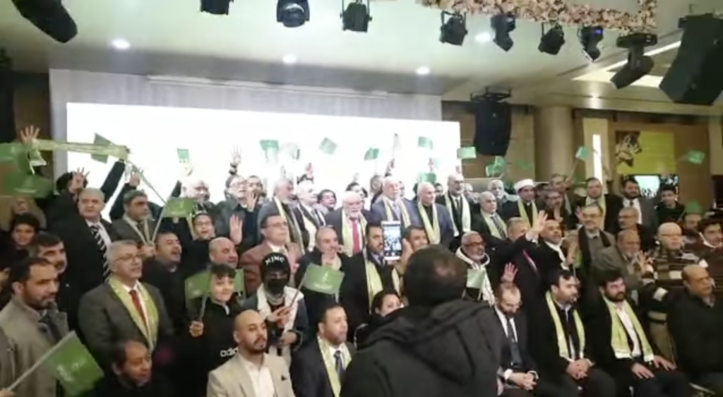 من احتفالية جماعة الإخوان المسلمين "مكتوب محمود حسين" بالذكرى ٩٤ لتأسيس الجماعة/ الصفحة الرسمية للمكتب