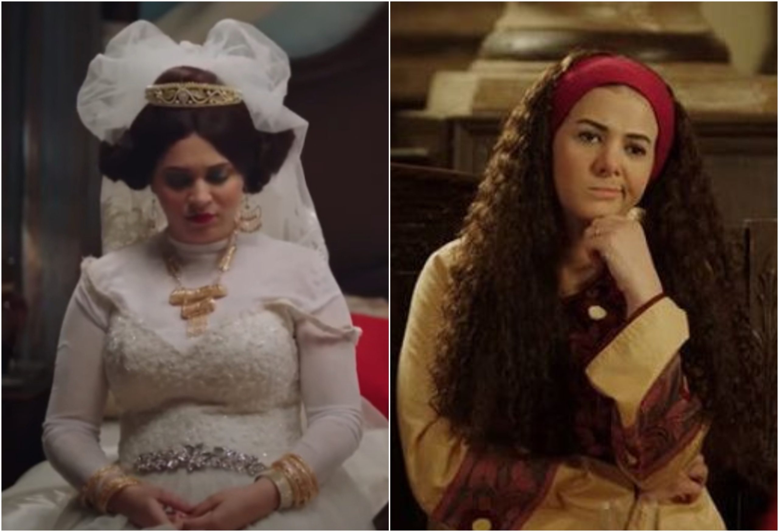 دنيا سمير غانم في دور "هدية" ورحمة أحمد في دور "مربوحة" في مسلسل "الكبير أوي 6" - الشبكات الاجتماعية