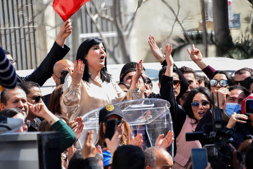 قالت عبير موسى إنها ستنظم مسيرة اتجاه قصر قرطاج (Getty imeges)