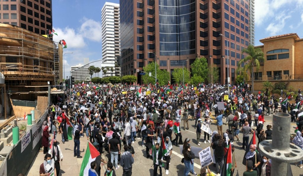 مظاهرة مؤيدة لقضية فلسطين في إسبانيا