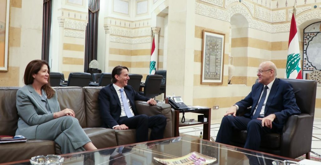 هوكشتاين في زيارته إلى لبنان/ الصفحة الرسمية لرئاسة الوزراء اللبنانية