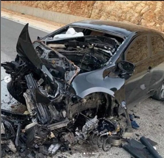 صورة لسيارة الفنان جورج الراسي/ منصات التواصل