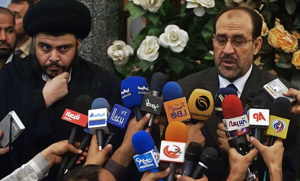مقتدى الصدر ونوري المالكي وصراع تشكيل الحكومة العراقية الجديدة (Getty images)