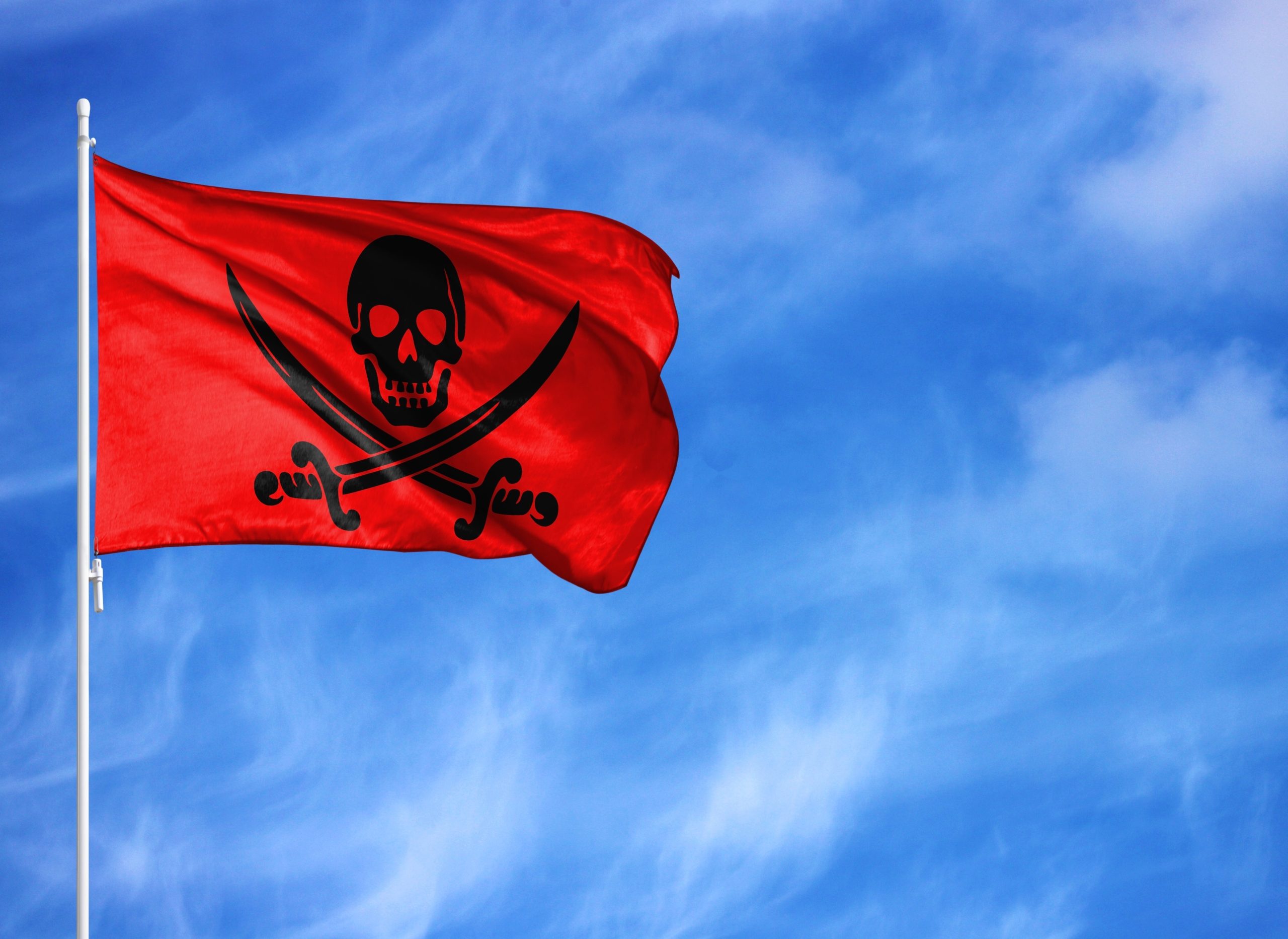 Shutter Stock/علم القراصنة الأحمر