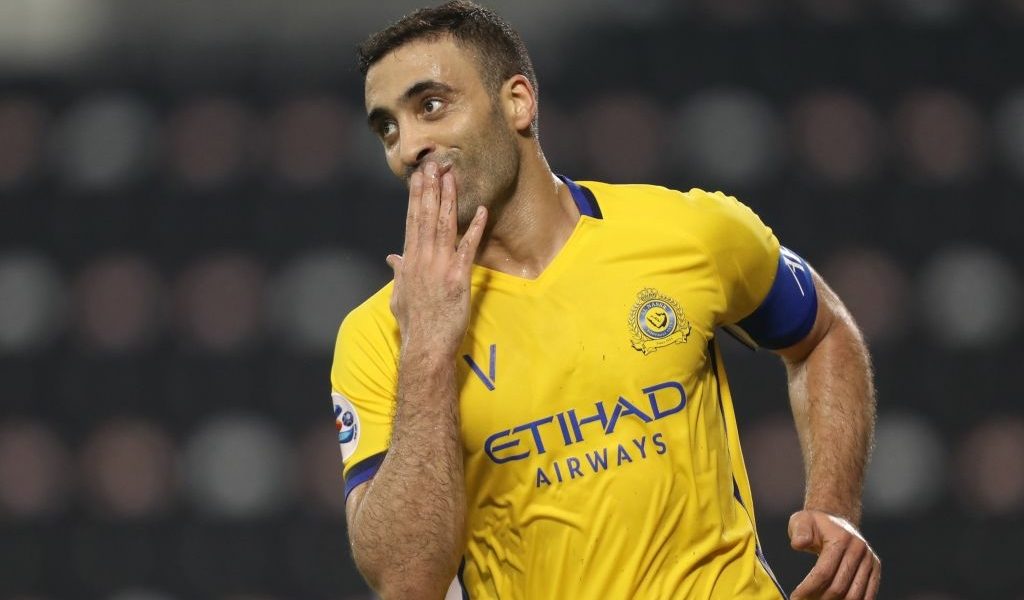 المهاجم المغربي عبدالرزاق حمدالله منتخب المغرب