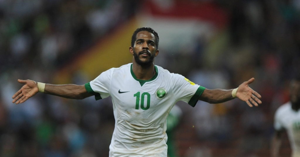 ردة فعل نواف العابد بعد استدعائه للمنتخب السعودي (رويترز)