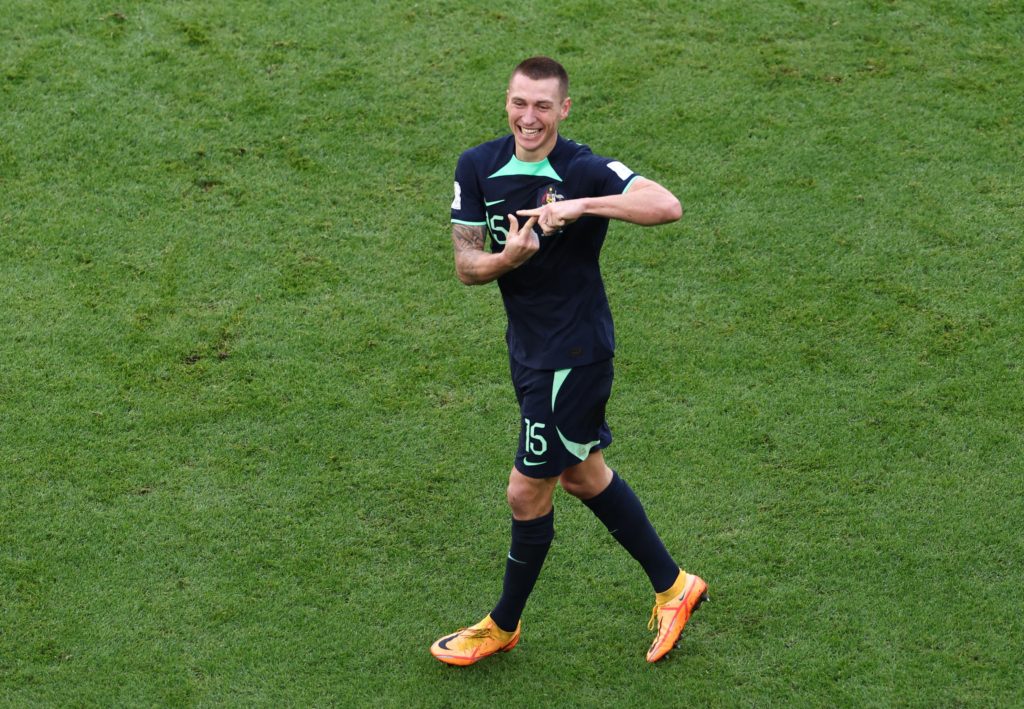 رويترز/ ميتشل ديوك بعد تسجيله هدفاً في مرمى تونس