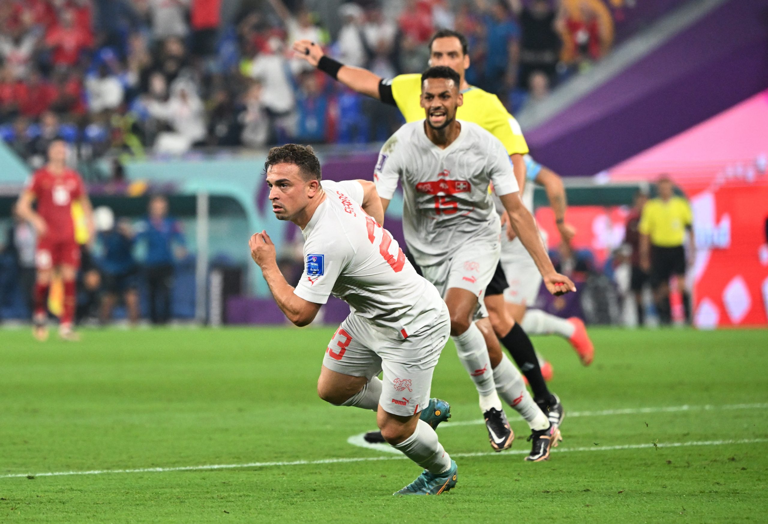 فوز سويسرا على صربيا (رويترز)