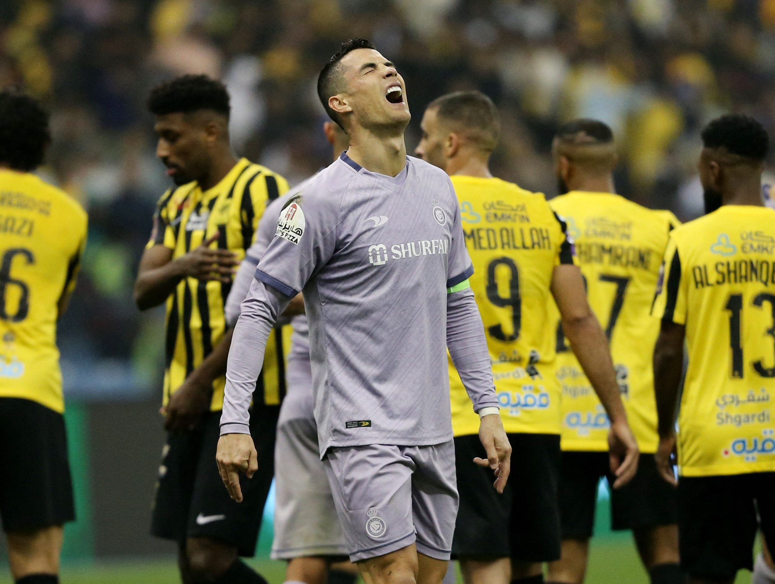 خسارة النصر أمام الاتحاد ورونالدو يفشل في التسجيل (رويترز)