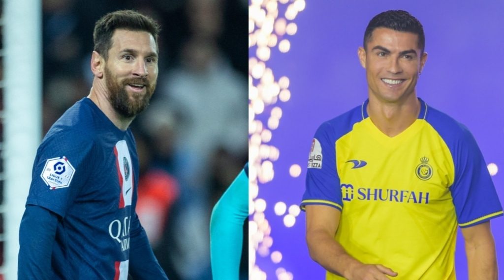 موعد مباراة الهلال والنصر ضد باريس سان جيرمان التي تجمع ميسي ورونالدو - gettyimages