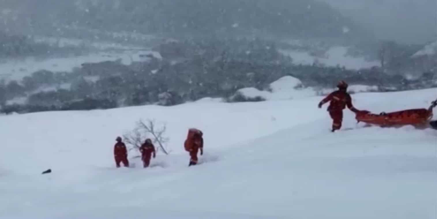 الصين انهيار جليدي