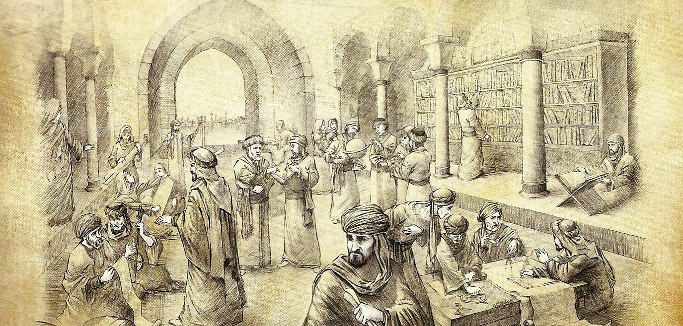 رسم تخيلي لما كان عليه بيت الحكمة/ وكيبيديا
