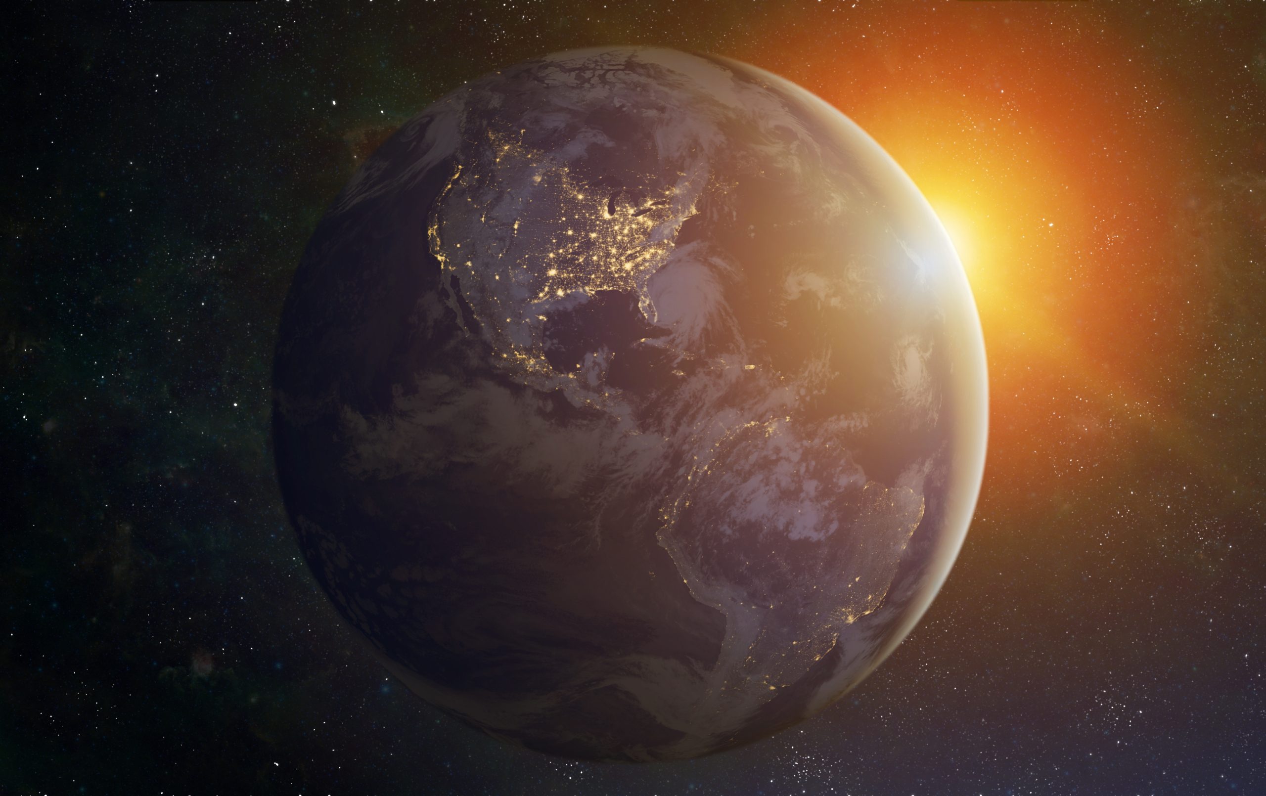 الأرض الشمس ثقب على سطح الشمس