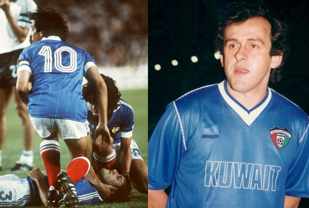 قصة مشاركة بلاتيني بقميص منتخب الكويت