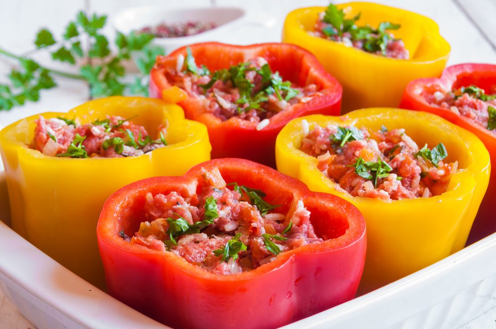 يمكن استخدام اللحم المفروم مع الأرز أو بدونه لوصفة نباتية - ShutterStock