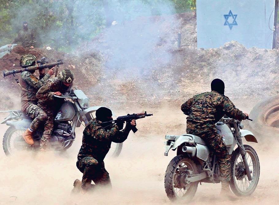 صورة من مناورة حزب الله اللبناني تحاكي هجوما على إسرائيل - حسابات الحزب على تويتر