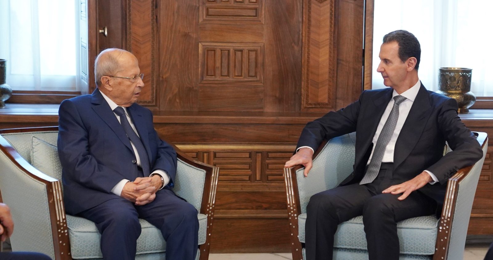زيارة عون إلى سوريا جرت في 7 يونيو/حزيران 2023 - وكالة سانا