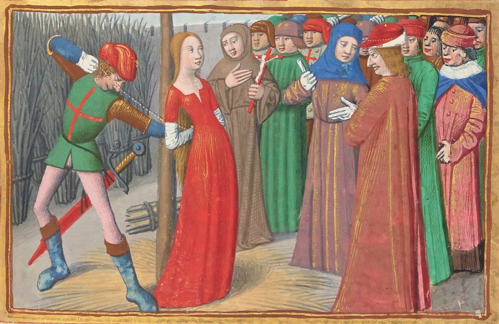 تم إعدام جان دارك بالحرق العلني وهي حية بسبب نشاطها في الثورة - Wikimedia Commons
