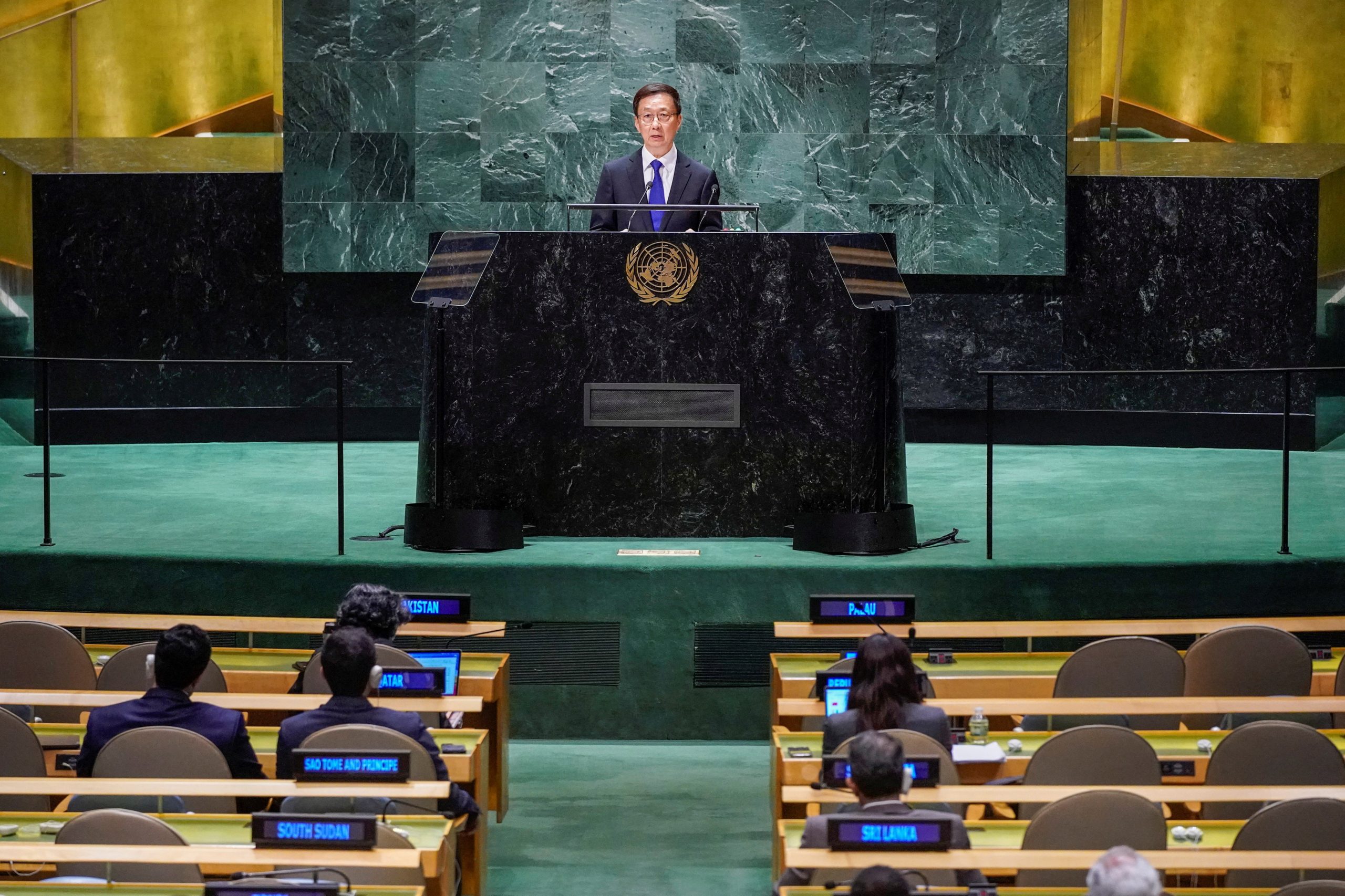 نائب الرئيس الصيني أمام الأمم المتحدة: نرفض عقلية الهيمنة ونؤمن بالحوار، وفلسطين جوهر قضايا الشرق الأوسط