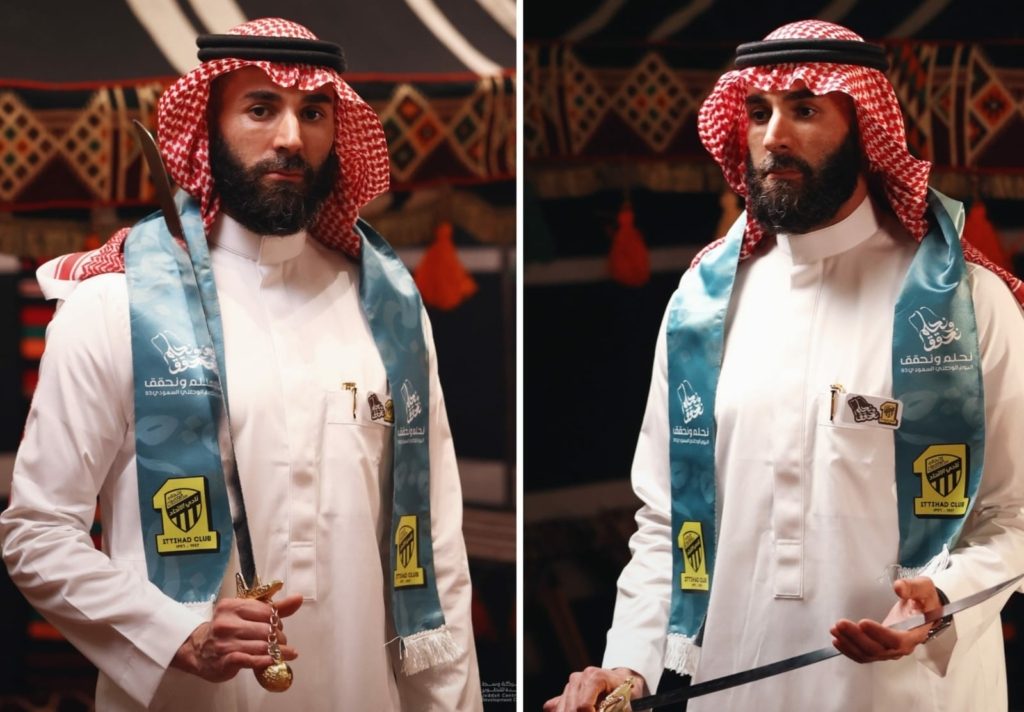 سياسي من اليمين الفرنسي يهاجم بنزيما بسبب الثوب السعودي