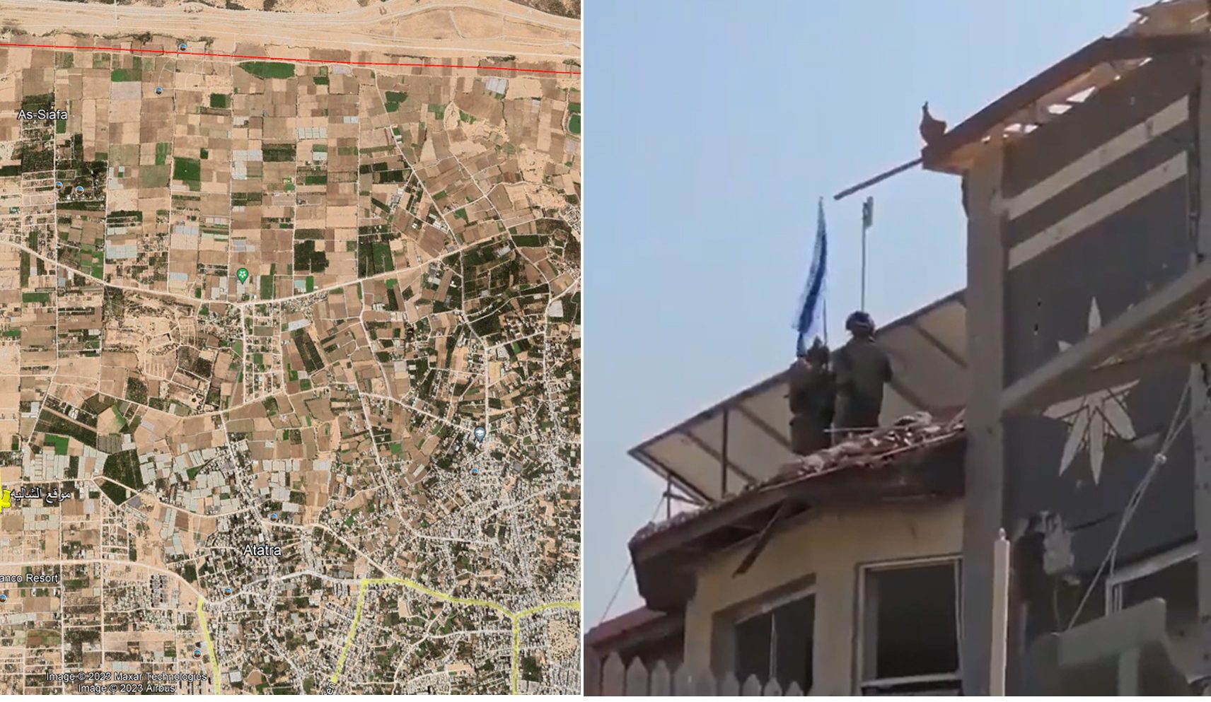 غزة رفع العلم الإسرائيلي في غزة