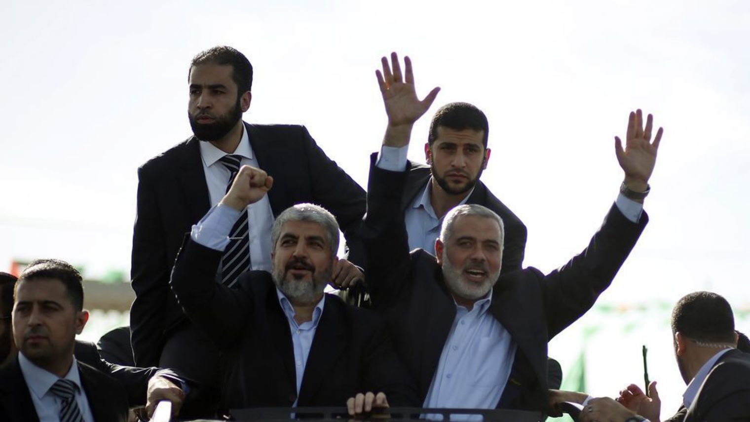 هنية ومشعل في غزة، أرشيفية/ صفا