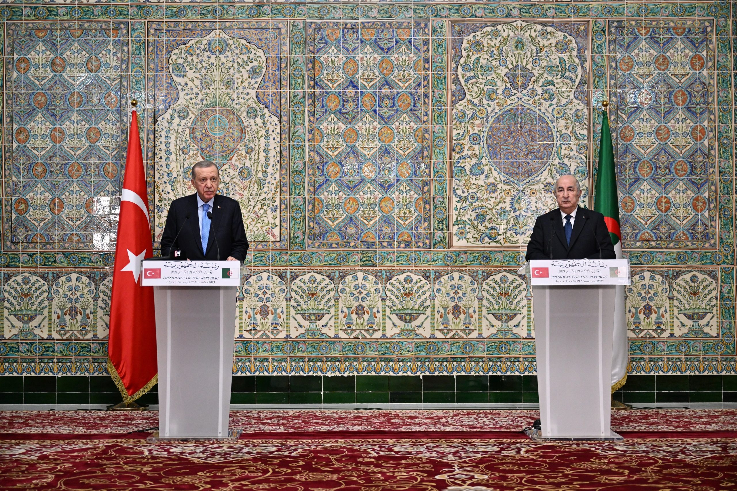 أردوغان وتبون يبحثان الحرب على غزة ويوقعان اتفاقيات ثنائية.. أكدا ضرورة محاسبة مرتكبي الإبادة بغزة