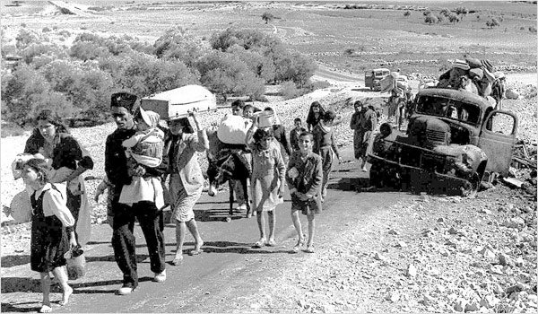 جانب من نزوح الفلسطينيين عام 1948 - wikimedia Commons
