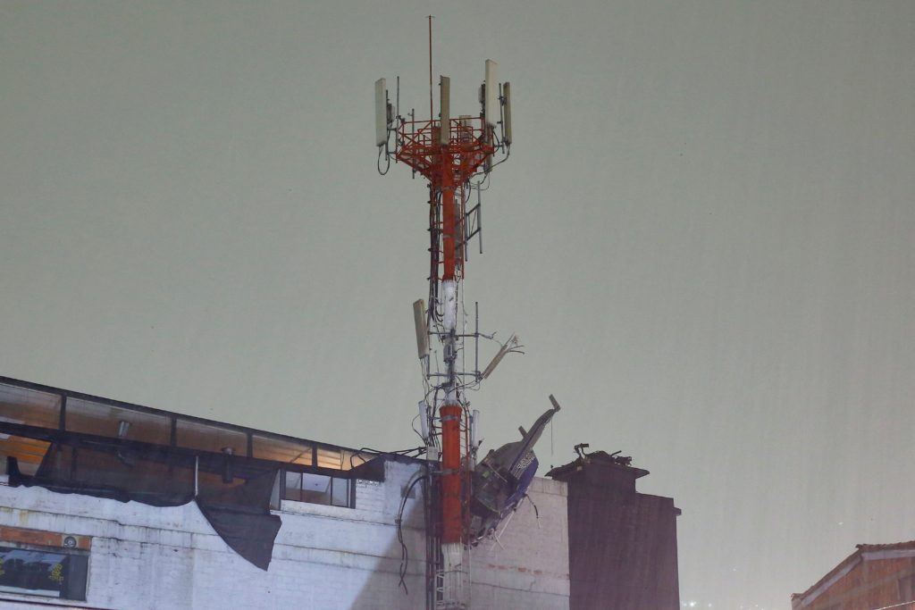 تحطم طائرة مروحية