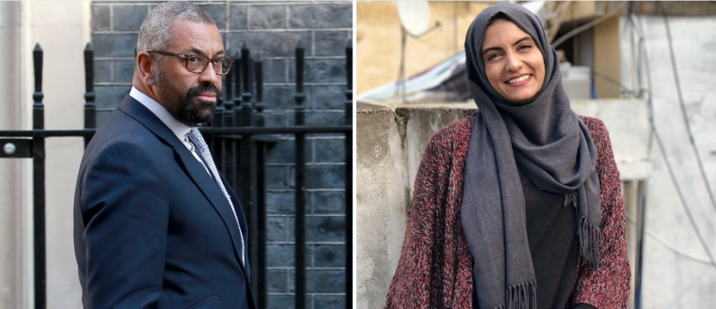 اعتذار وزير الداخلية البريطاني للطالبة الفلسطينية آمنة الأشقر - مصدر الصورة: Shutter Stock + Middle East Eye