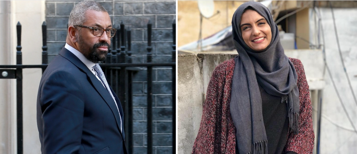 اعتذار وزير الداخلية البريطاني للطالبة الفلسطينية آمنة الأشقر - مصدر الصورة: Shutter Stock + Middle East Eye