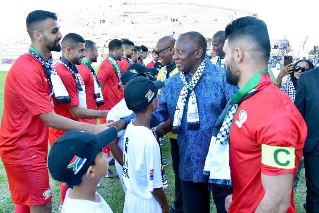مباراة ودية بين فلسطين وجنوب أفريقيا