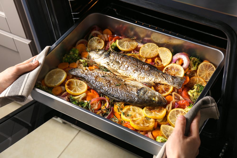 السمك في الفرن