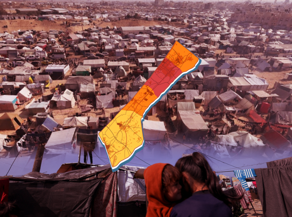 تقلص مساحة غزة