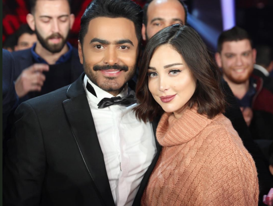 المغربية بسمة بوسيل وتامر حسني قبل الطلاق ـ مصدر: انستغرام