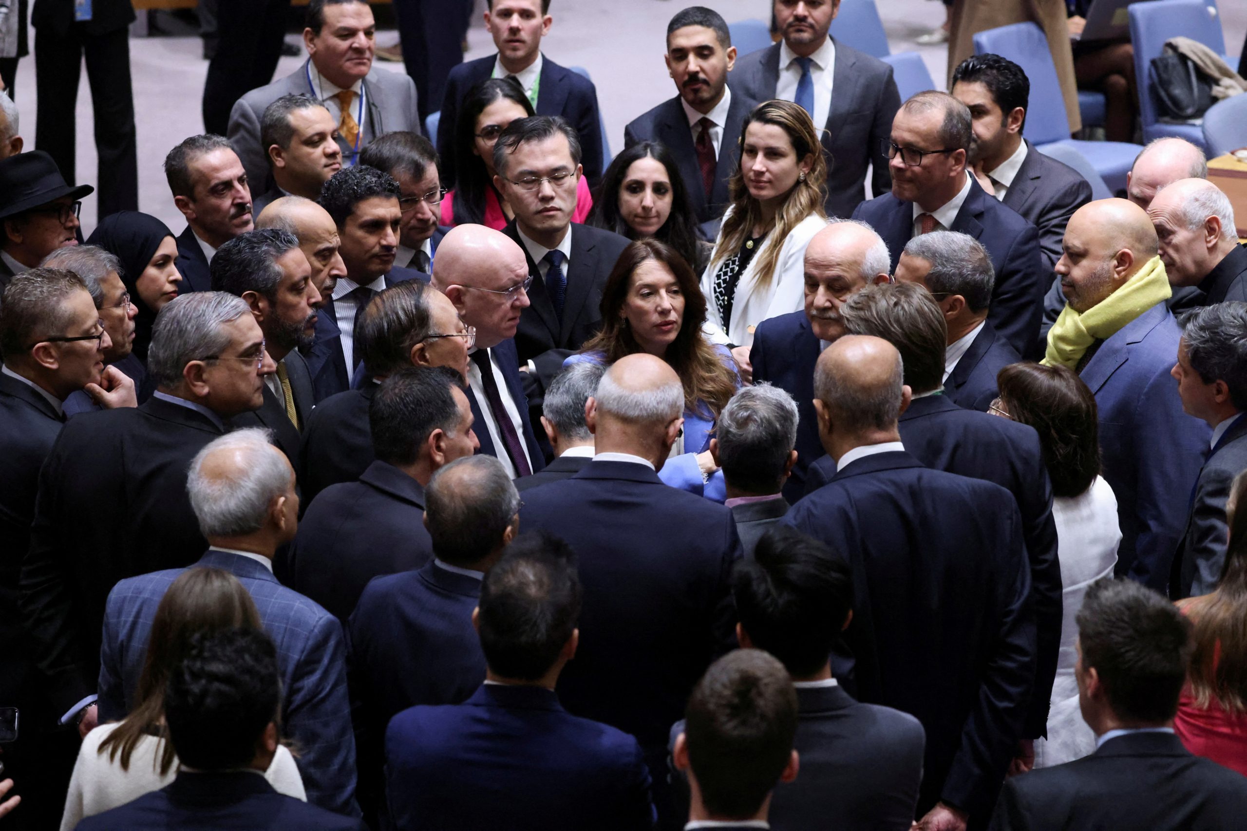 أعضاء مجلس الأمن يصوتون في نيويورك على قرار بشأن غزة يطالب بوقف فوري لإطلاق النار/رويترز