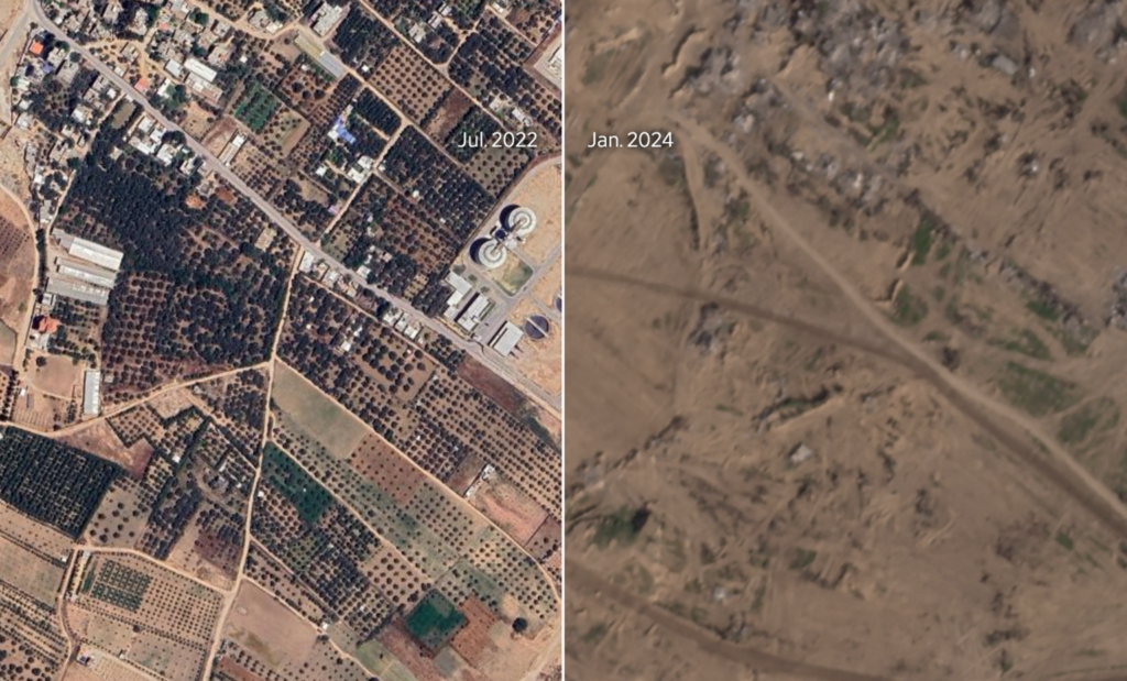 إسرائيل مسحت مناطق بأكملها في قطاع غزة ودمرت آلاف المنازل من أجل إقامة منطقة عازلة/ صحيفة وول ستريت جورنال