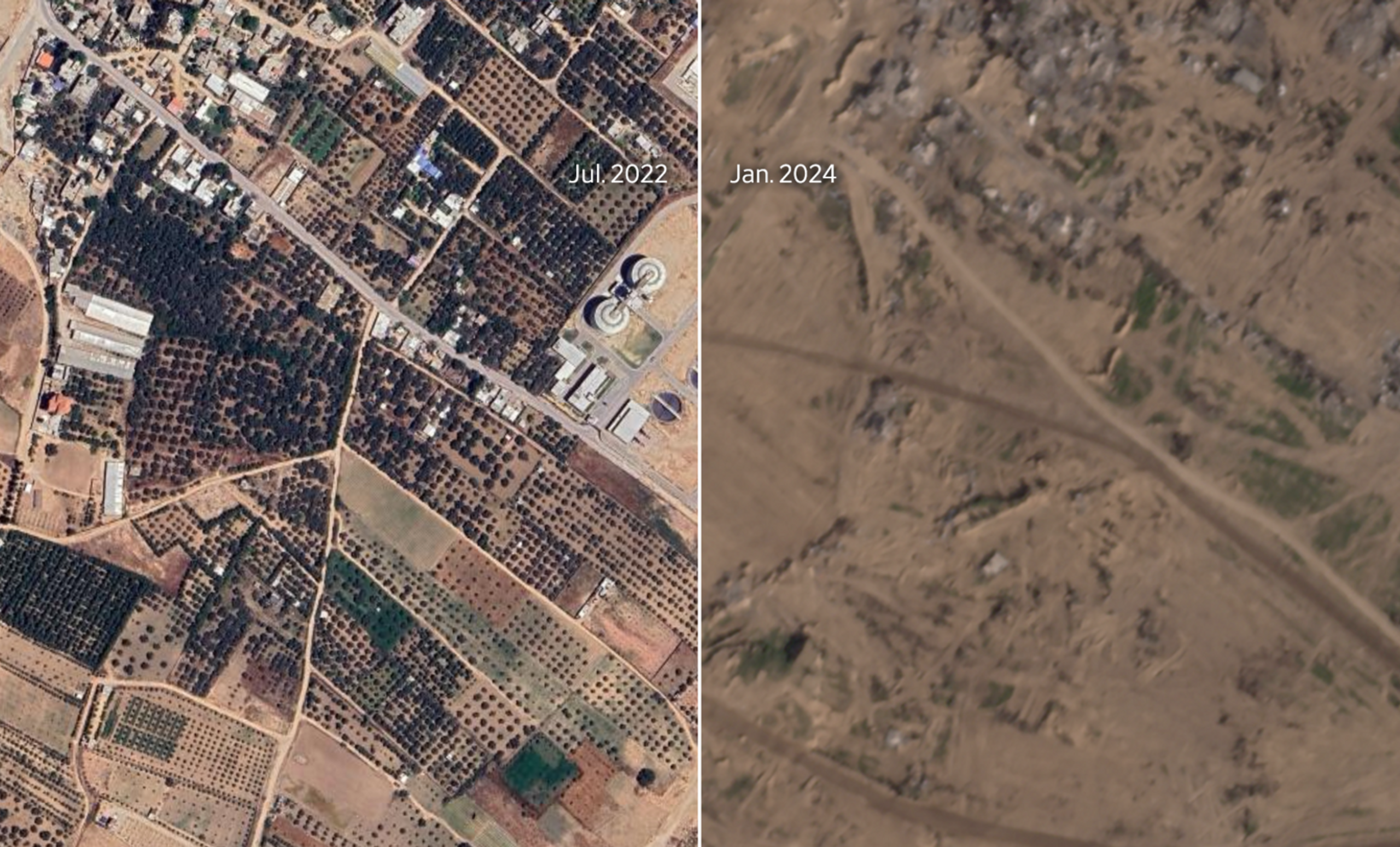 إسرائيل مسحت مناطق بأكملها في قطاع غزة ودمرت آلاف المنازل من أجل إقامة منطقة عازلة/ صحيفة وول ستريت جورنال