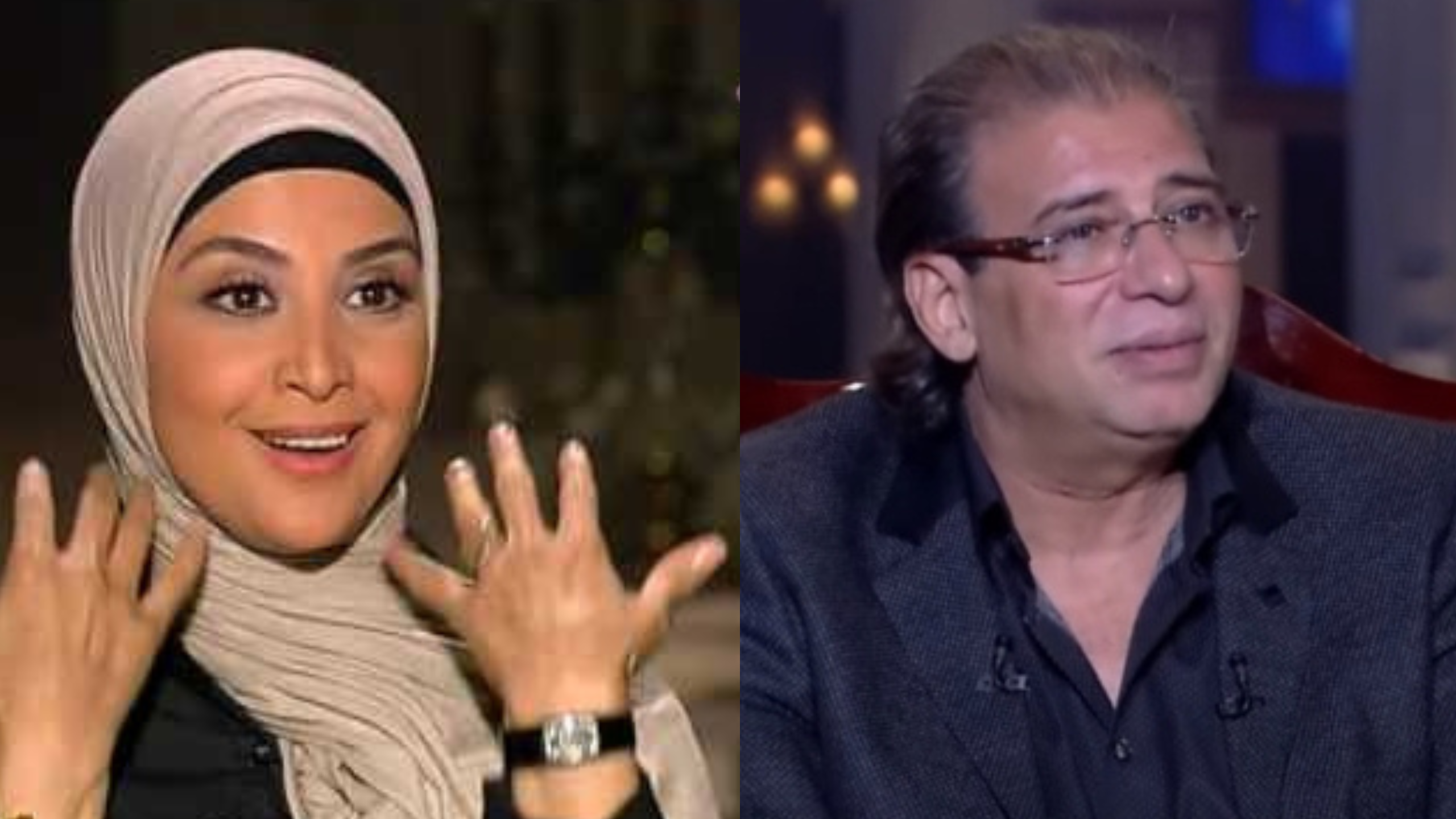 حديث خالد يوسف عن حنان ترك واعتزالها الفن - مصدر الصور: يوتيوب + فيسبوك