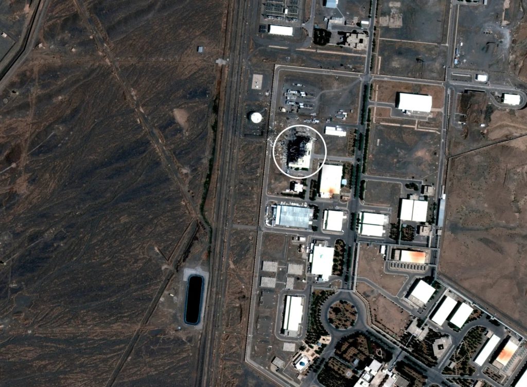 صورة بواسطة الأقمار الاصطناعية لمنشأة نطنز النووية الإيرانية، التقطت في 8 يوليو 2020 (MAXAR TECHNOLOGIES)