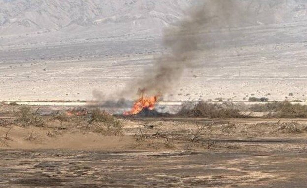 طائرة مسيرة قرب مطار رامون